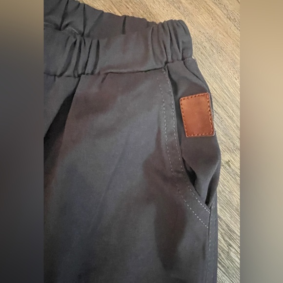 Men’s Cargo Grey Pants, Drawstring, Elastic Bottom, Size Large - Picture 8 of 12